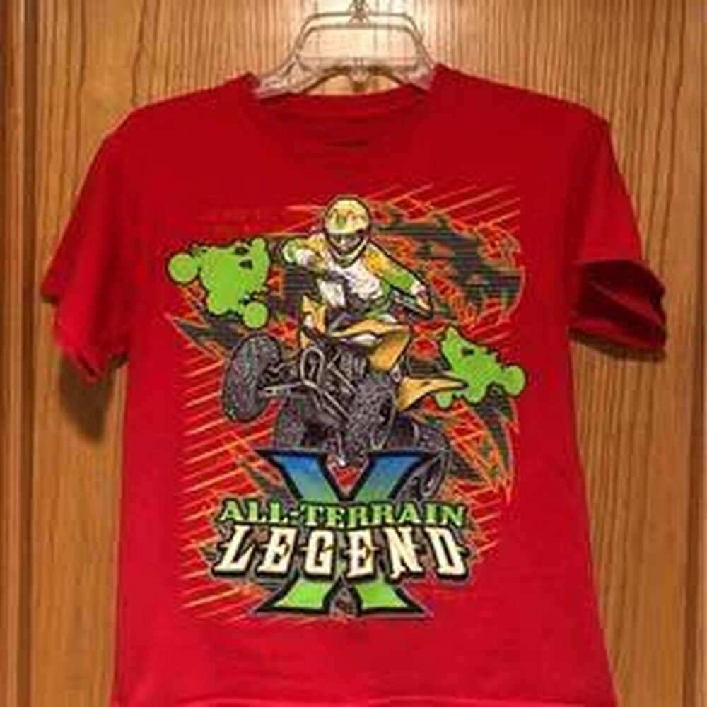 Boys RED ATV short sleeve T-Shirt size 10-12